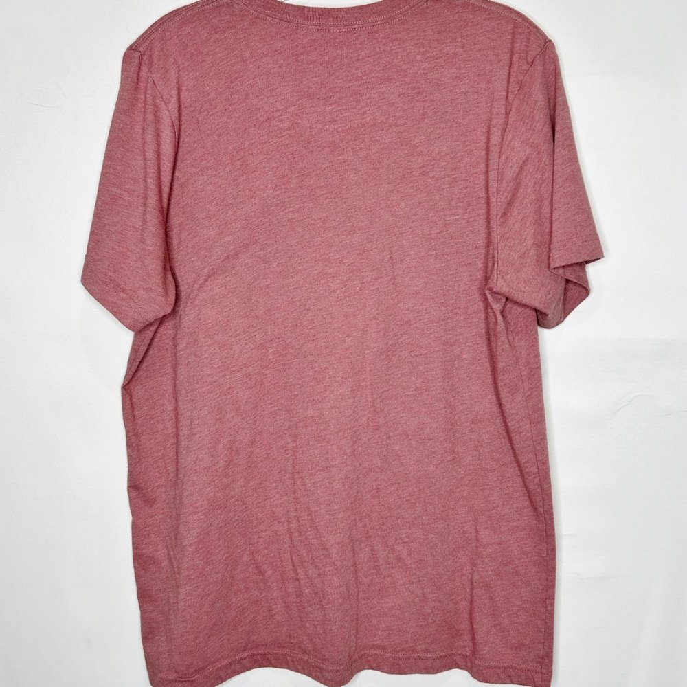 Canvas Woman’s Top Lg Dark Pink F A R M Graphic T-Shirt Short Sleeves Crew Neck - Picture 2 of 9